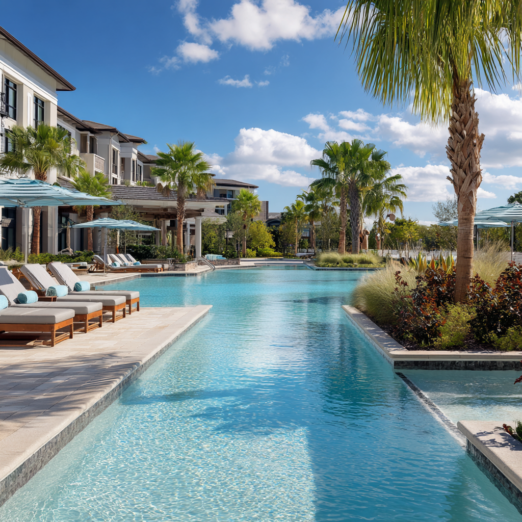 Resort-style pool at SMI Detox in Chicago