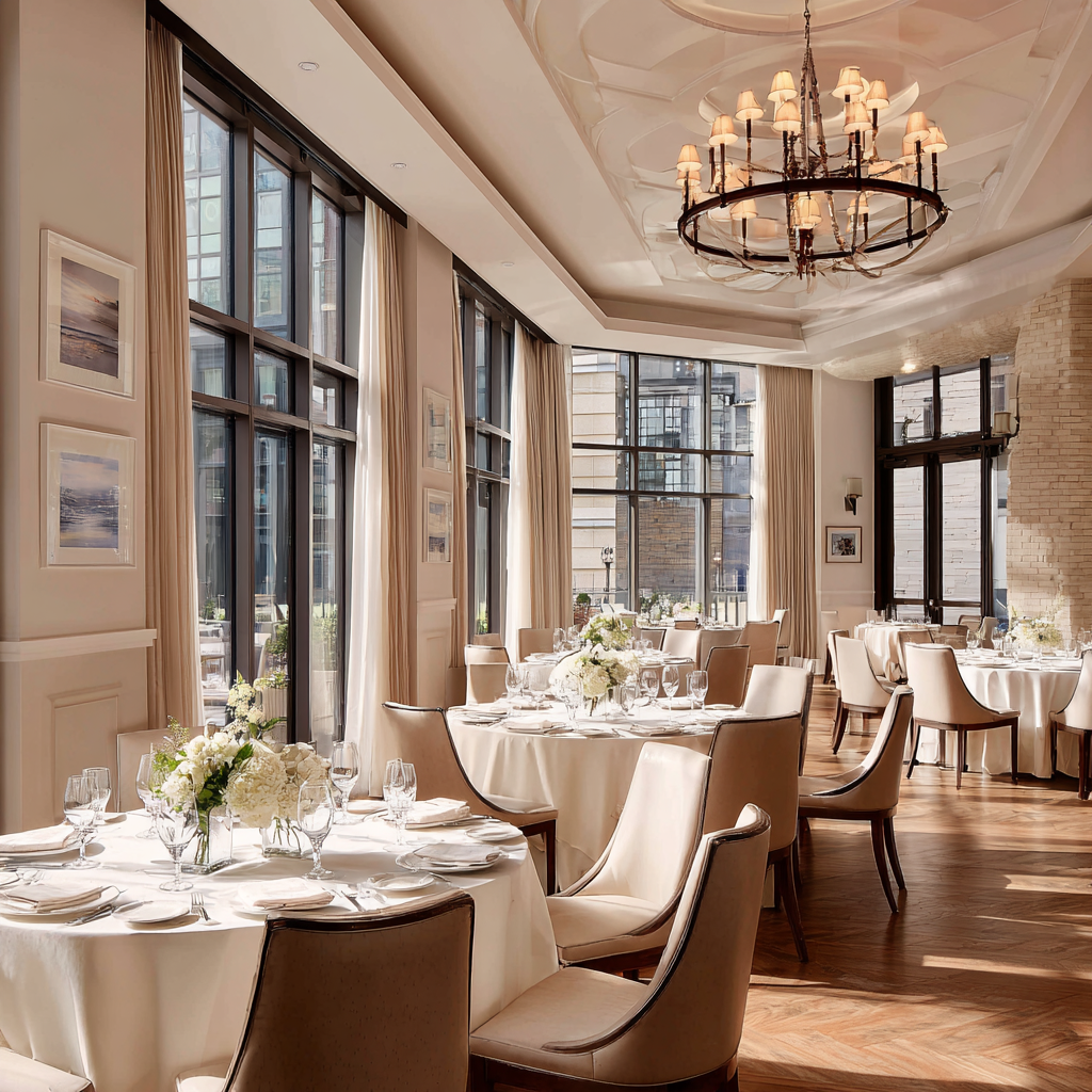 Elegant dining room at SMI Detox